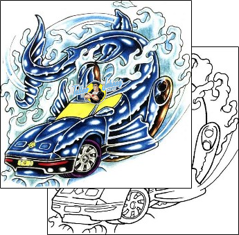 Car Tattoo marine-life-shark-tattoos-sacred-clown-scf-00454