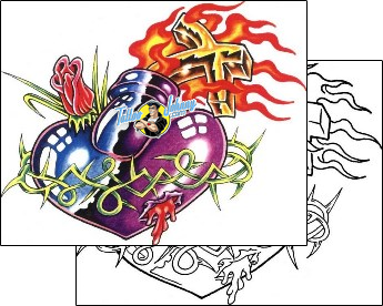 Heart Tattoo for-women-heart-tattoos-sacred-clown-scf-00466