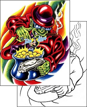 Monster Tattoo horror-monster-tattoos-sacred-clown-scf-00474