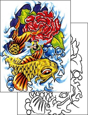 Fish Tattoo marine-life-fish-tattoos-sacred-clown-scf-00485
