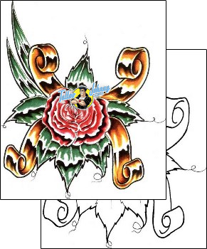 Flower Tattoo plant-life-flowers-tattoos-sacred-clown-scf-00487