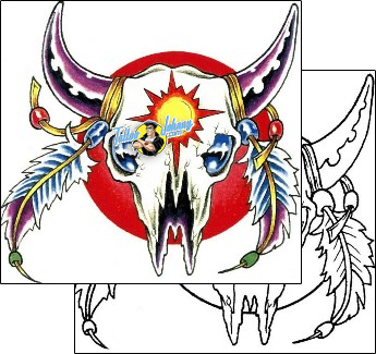Native American Tattoo ethnic-native-american-tattoos-sacred-clown-scf-00504