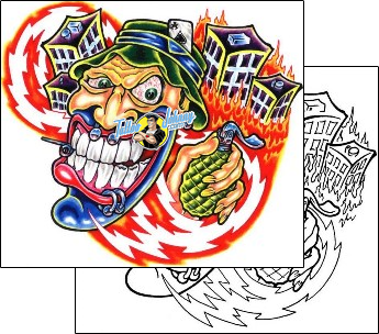 gangster tattoo flash