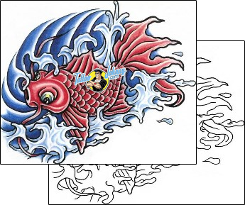 Fish Tattoo marine-life-fish-tattoos-sacred-clown-scf-00568