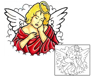 Angel Tattoo Religious & Spiritual tattoo | SCF-00586