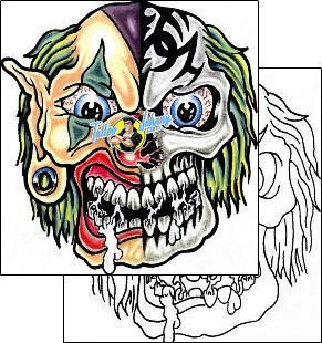Evil Tattoo clown-tattoos-sacred-clown-scf-00593