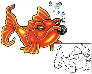 Fish Tattoo Marine Life tattoo | SCF-00606