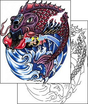 Car Tattoo marine-life-fish-tattoos-sacred-clown-scf-00640