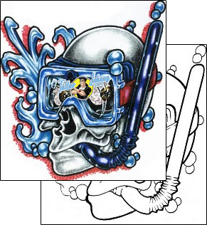 Skull Tattoo skull-tattoos-sacred-clown-scf-00648