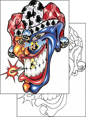Joker - Jester Tattoo fantasy-joker-tattoos-sacred-clown-scf-00672