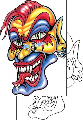 Evil Tattoo clown-tattoos-sacred-clown-scf-00680