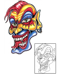 Monster Tattoo Licky Clown Tattoo