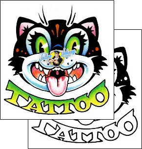 Cat Tattoo animal-cat-tattoos-sean-wyett-sef-00009