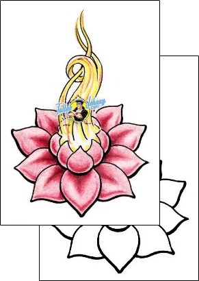 Fire – Flames Tattoo flower-tattoos-sean-wyett-sef-00027
