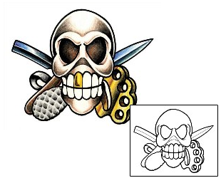 Brass Knuckles Tattoo Horror tattoo | SEF-00042
