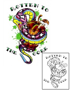 Worm Tattoo Rotten To The Core Tattoo