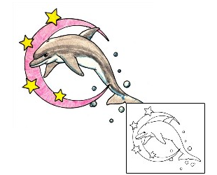 Dolphin Tattoo Marine Life tattoo | SEF-00087