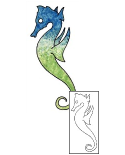 Seahorse Tattoo Marine Life tattoo | SEF-00092