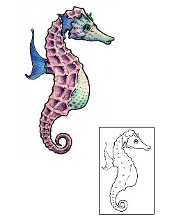 Seahorse Tattoo Marine Life tattoo | SEF-00093