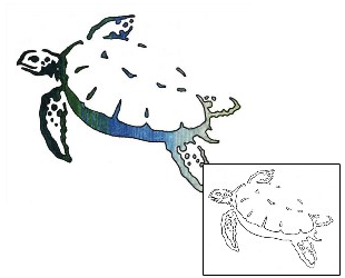 Turtle Tattoo Reptiles & Amphibians tattoo | SEF-00098