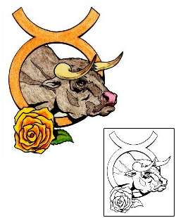 Bull Tattoo Plant Life tattoo | SEF-00113