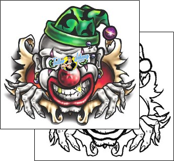 Evil Tattoo fantasy-clown-tattoos-southern-fried-sff-00038