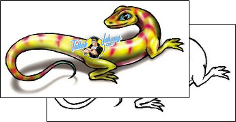 Lizard Tattoo reptiles-and-amphibians-lizard-tattoos-southern-fried-sff-00065