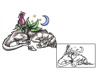 Moon Tattoo Plant Life tattoo | SFF-00076