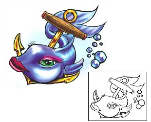 Anchor Tattoo Marine Life tattoo | SFF-00138