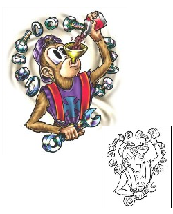 Monkey Tattoo Animal tattoo | SFF-00154