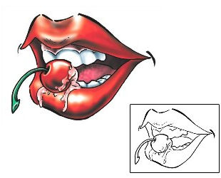 Lip Print Tattoo For Women tattoo | SFF-00249