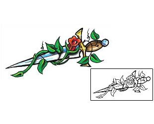 Dagger Tattoo Plant Life tattoo | SFF-00269