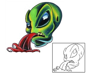 Picture of Alien Barf Tattoo