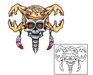 Picture of Skull Morph Tattoo