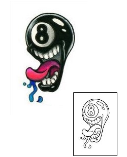 Eight Ball Tattoo Gambling tattoo | SHF-00005