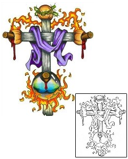 Cross Tattoo Religious & Spiritual tattoo | SHF-00024