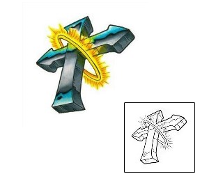 Cross Tattoo Religious & Spiritual tattoo | SHF-00035