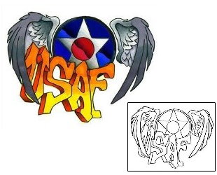 Air Force Tattoo For Women tattoo | SHF-00123