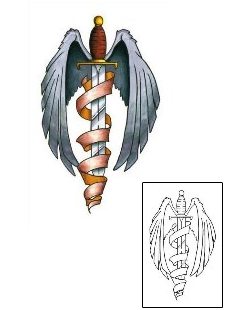 Angel Tattoo Religious & Spiritual tattoo | SHF-00130
