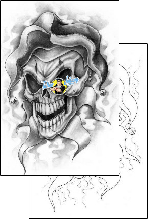 Joker - Jester Tattoo fantasy-clown-tattoos-spider-sif-00016