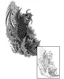 Asian Tattoo Marine Life tattoo | SJF-00012