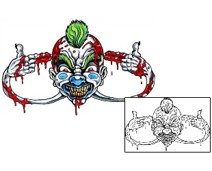 Scary Tattoo Yoyo Clown Tattoo