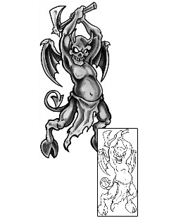 Devil - Demon Tattoo Horror tattoo | SJF-00028