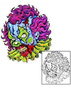 Horror Tattoo Wally Clown Tattoo