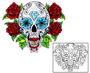 Day of the Dead Tattoo Ethnic tattoo | SJF-00050