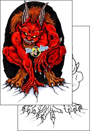 Devil - Demon Tattoo horror-evil-tattoos-scott--kaiser-sjf-00063