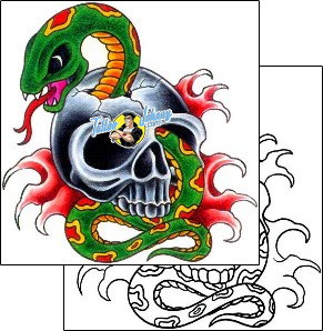 Horror Tattoo horror-tattoos-skully-skf-00032