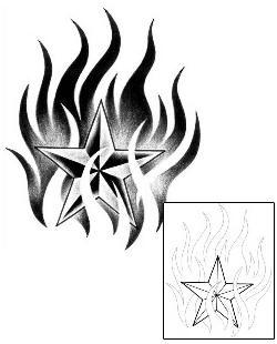Nautical Star Tattoo Miscellaneous tattoo | SKF-00034