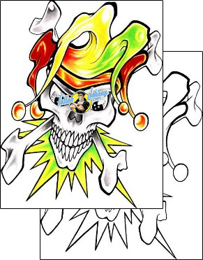 Horror Tattoo fantasy-clown-tattoos-sevil-slf-00016