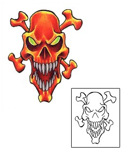 Crossbones Tattoo Horror tattoo | SOF-00093
